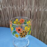Verres vintage fleurs