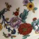 Bonbonnière en porcelaine motifs floraux fin 19eme