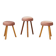 Set of three pink footstools, Danish design, 1960s, production: Denmark