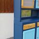 Buffet Mado narrow blue and caning