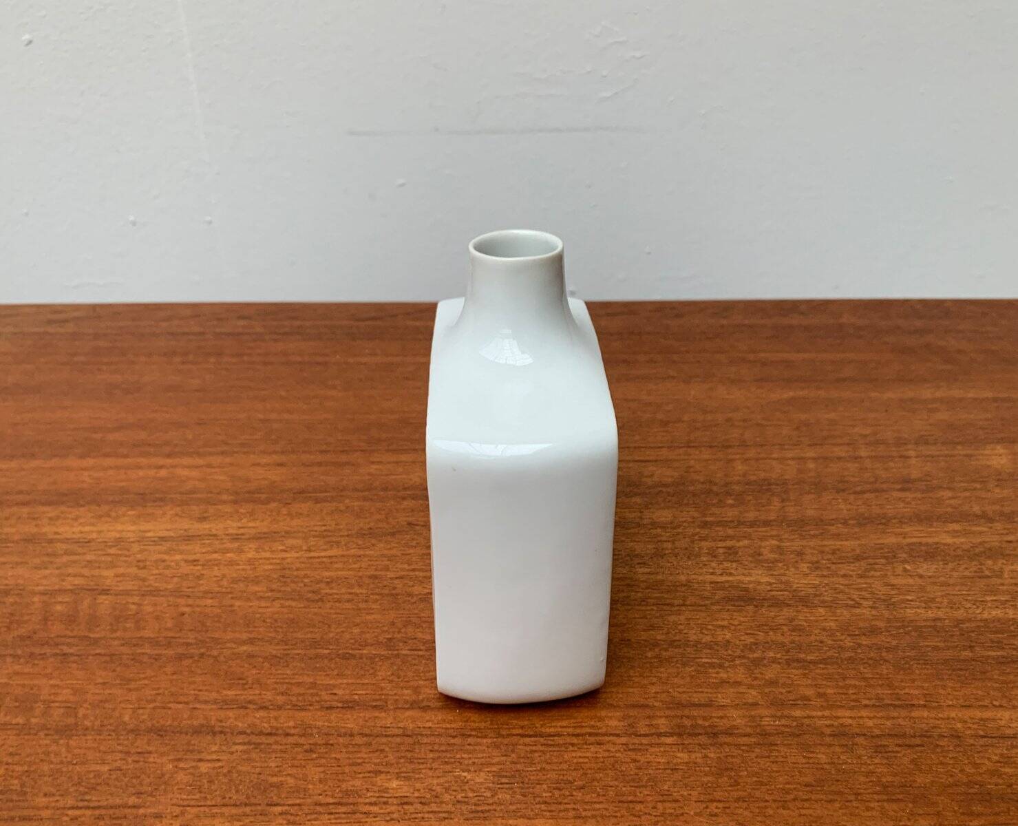 Vintage minimalist porcelain vase from Fürstenberg, Germany.