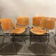 Set of 4 70s Castelli wooden chairs