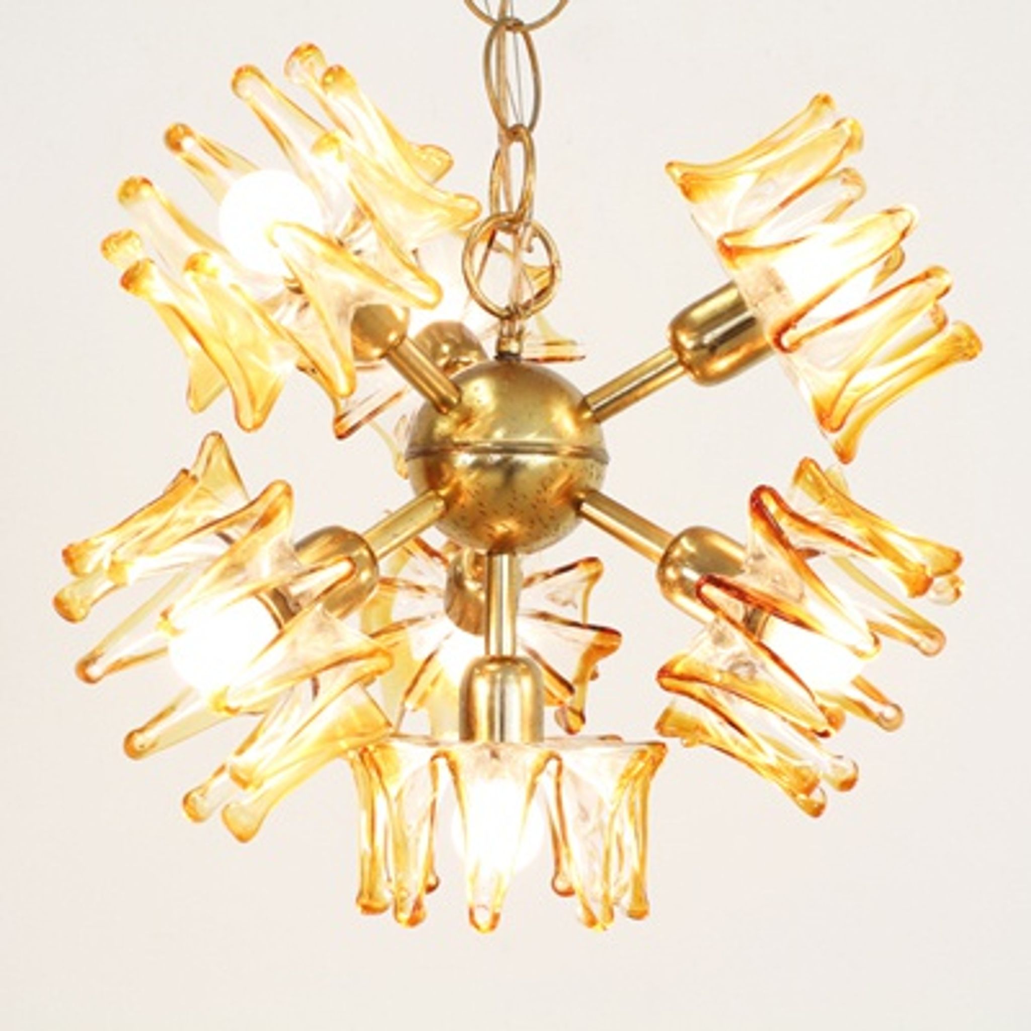 Murano glass pendant lamp from AV Mazzega 1950s