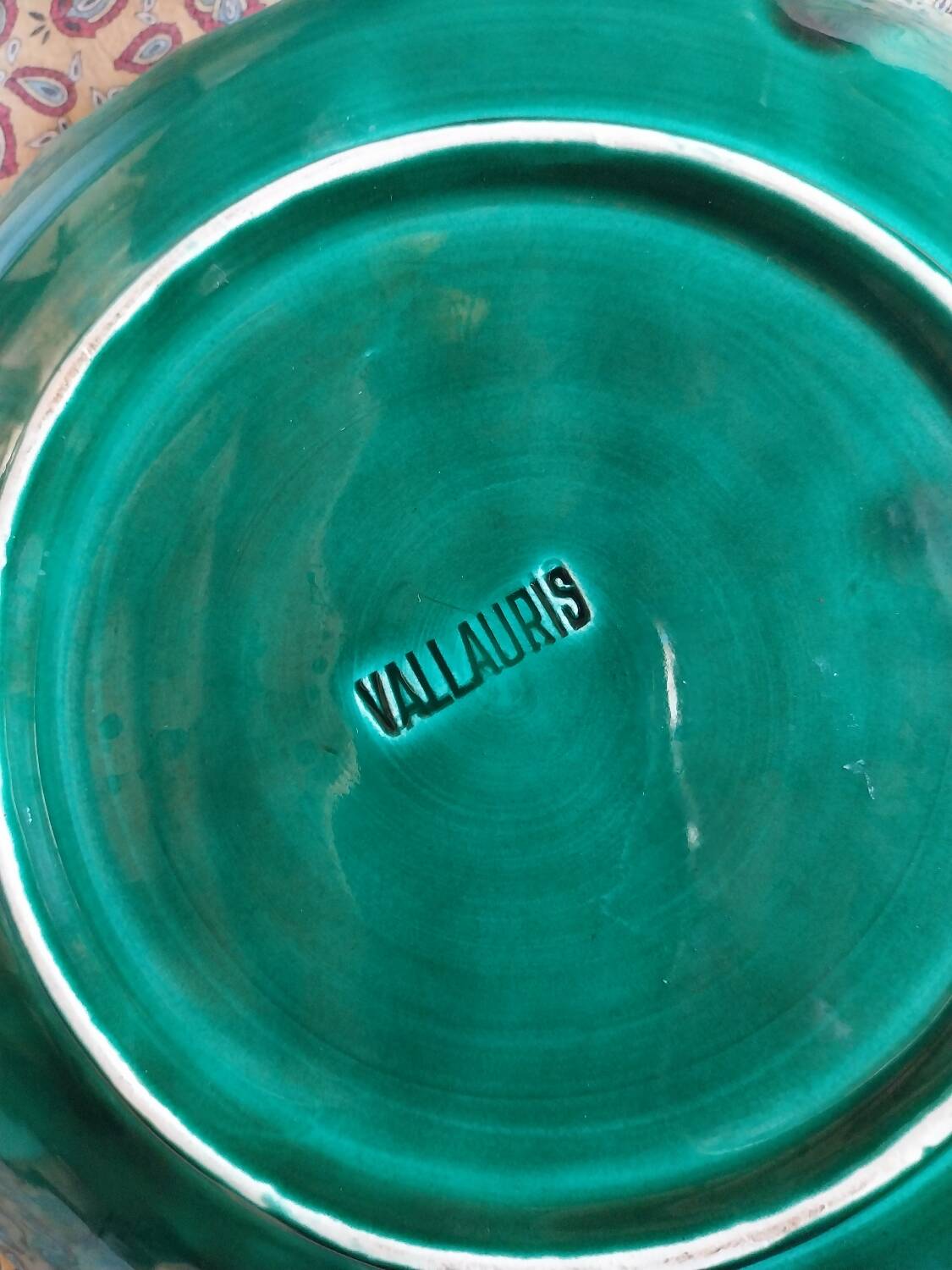 Barbotine Vallauris plate