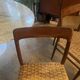 Set of 4 teak and rope chairs from the 60s