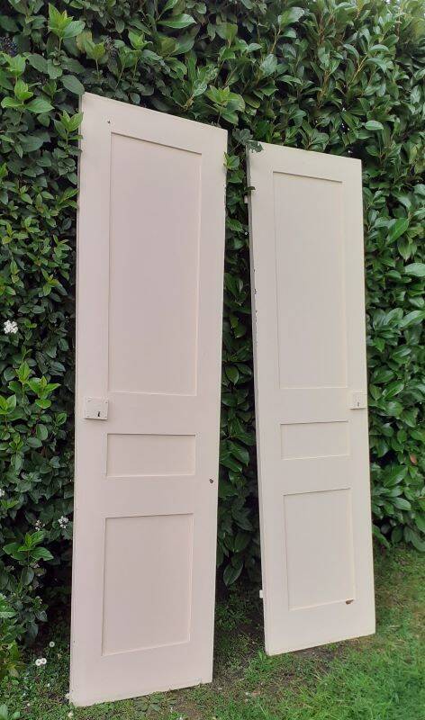Pair of old cupboard doors h200x60cm each