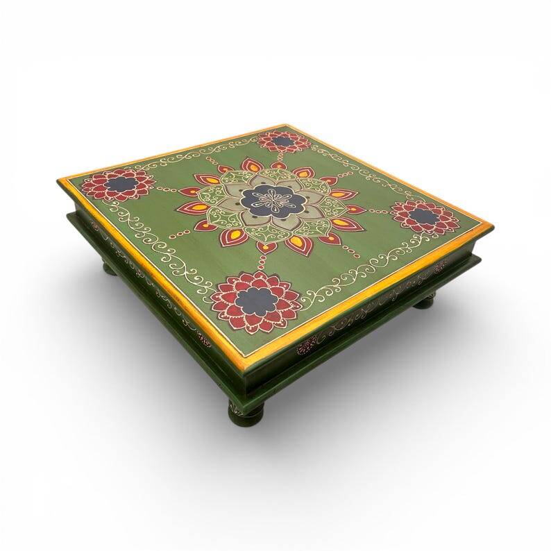 Table basse décorative peinte à la main, style baïonnette,