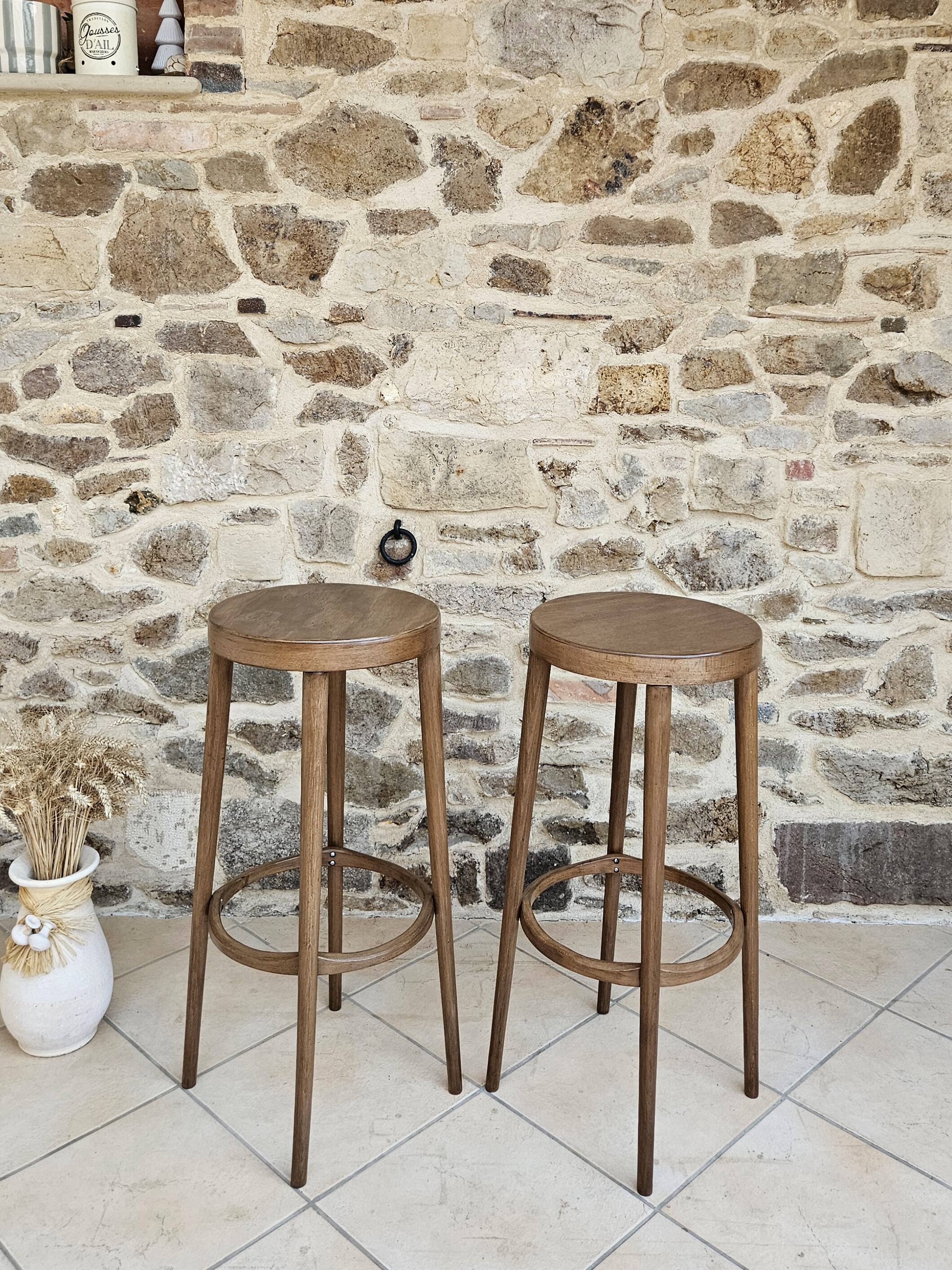 Paire tabourets hauts Baumann