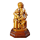 Virgin breastfeeding the Child Jesus and Saint John religious sculpture wood