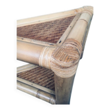 Handcrafted Bamboo Corner Table Set, 1970s, Set of 2