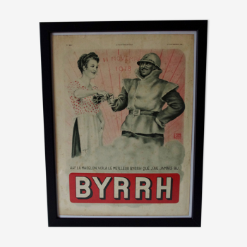 Publicité encadrée BYRRH La madelon années 30