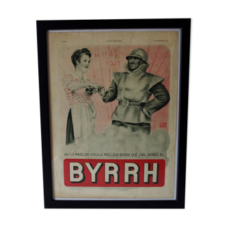Framed advertising BYRRH madelon 30 years