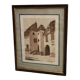 Ink wash late 19th early 20th signed g. neighbor titled the abbey