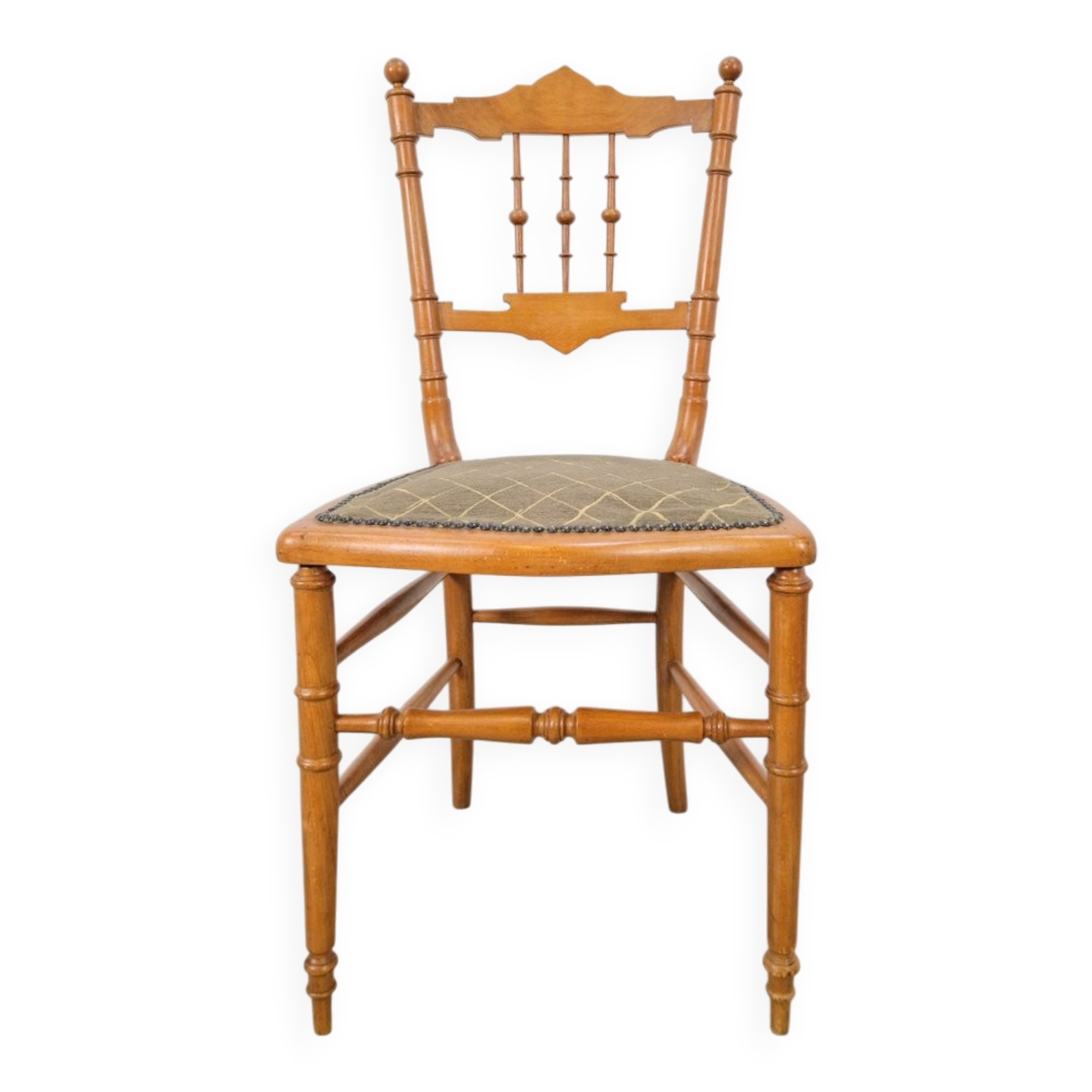 Vintage Chiavari Spool Chair, Italy, 1950s