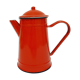 Cafetière en tôle émaillée rouge
