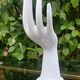 Hand baguier/jewelry holder in vintage white ceramic signed JMR