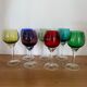 7 stemmed glasses from the Venetian glassworks of Murano from the 70s/80s.