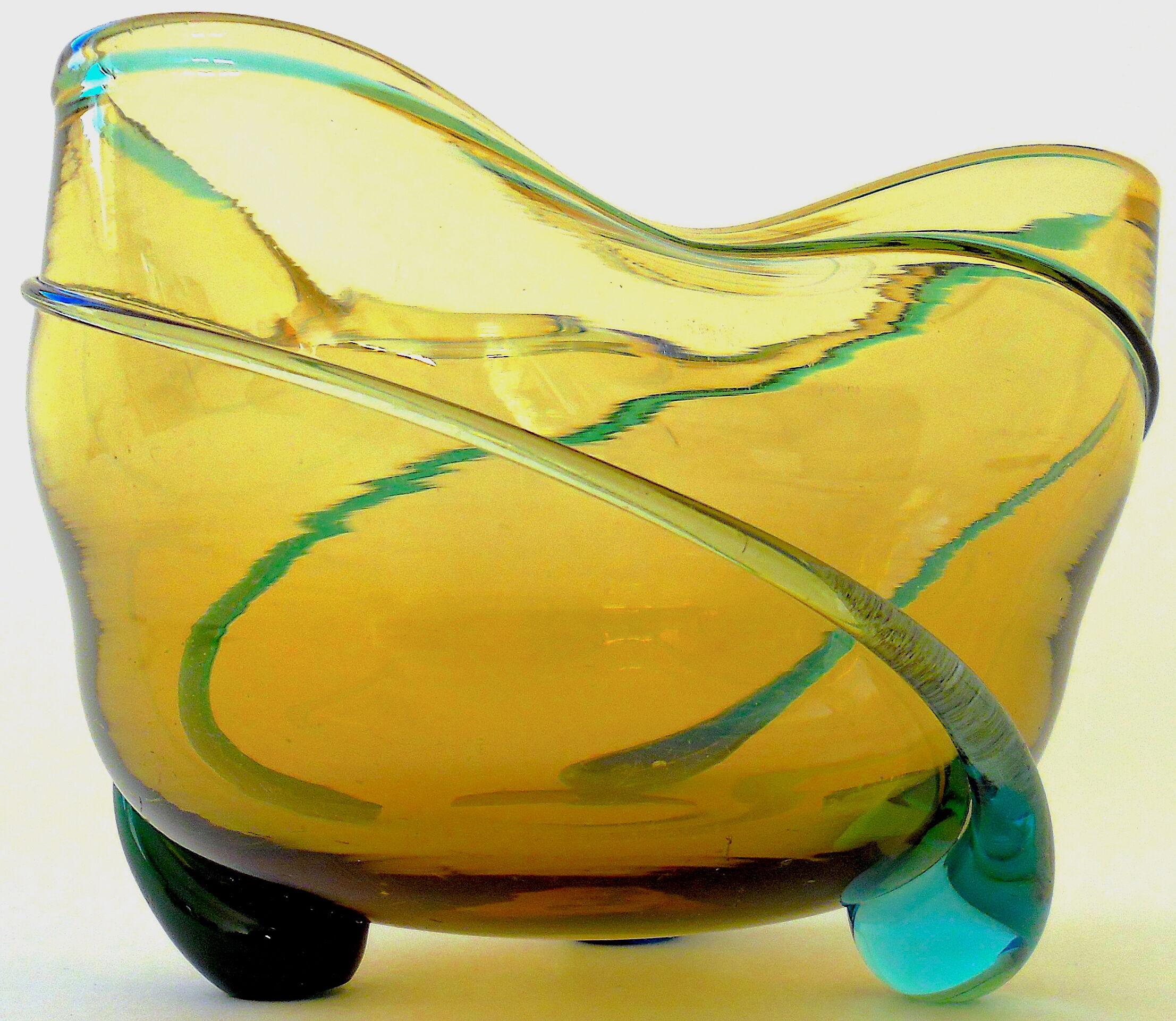 Art-new cut in stretched glass. Around 1900.