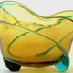 Art-new cut in stretched glass. Around 1900.