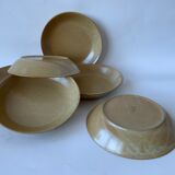 6 assiettes vintage en, grès