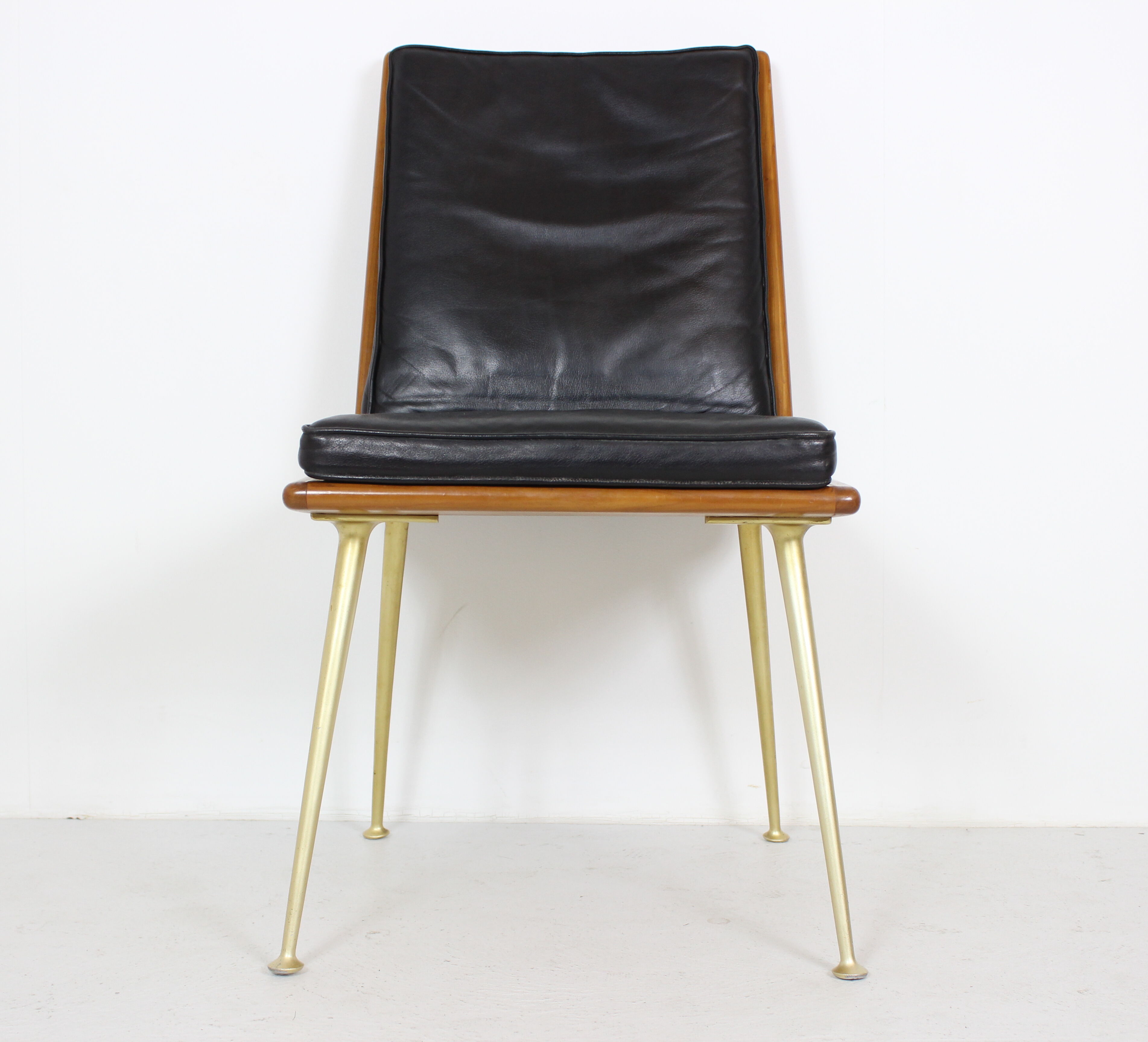 Pair of Boomerang Easy Chair by Hans Mitzlaff for Eugen Schmidt in Leather