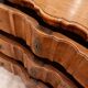 18th Century French Crossbow Front Chest of drawers in Walnutt