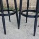 Tabourets peints en noir, set de 2