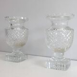 Pair of crystal vases in the Médicis style