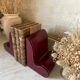 Pair of Italian leather bookends from the 60s
