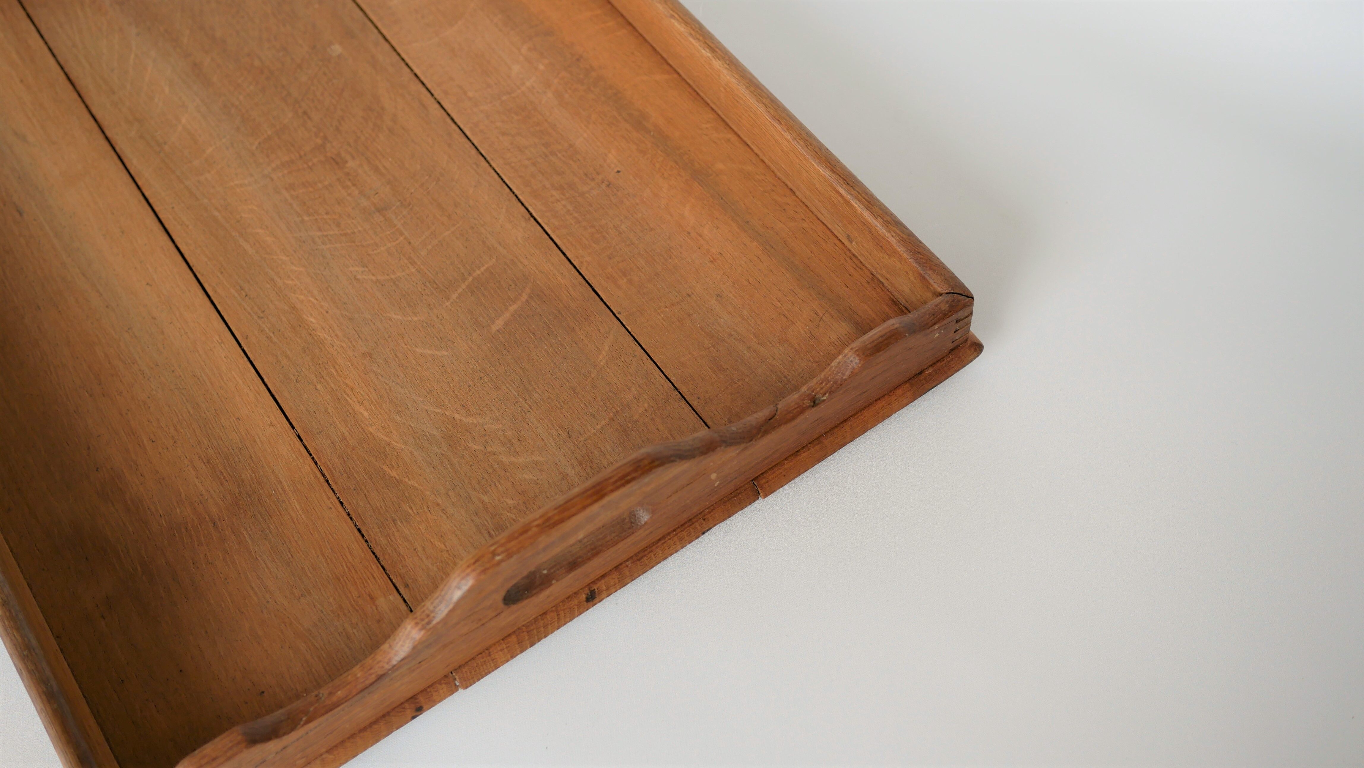 Vintage oak serving tray