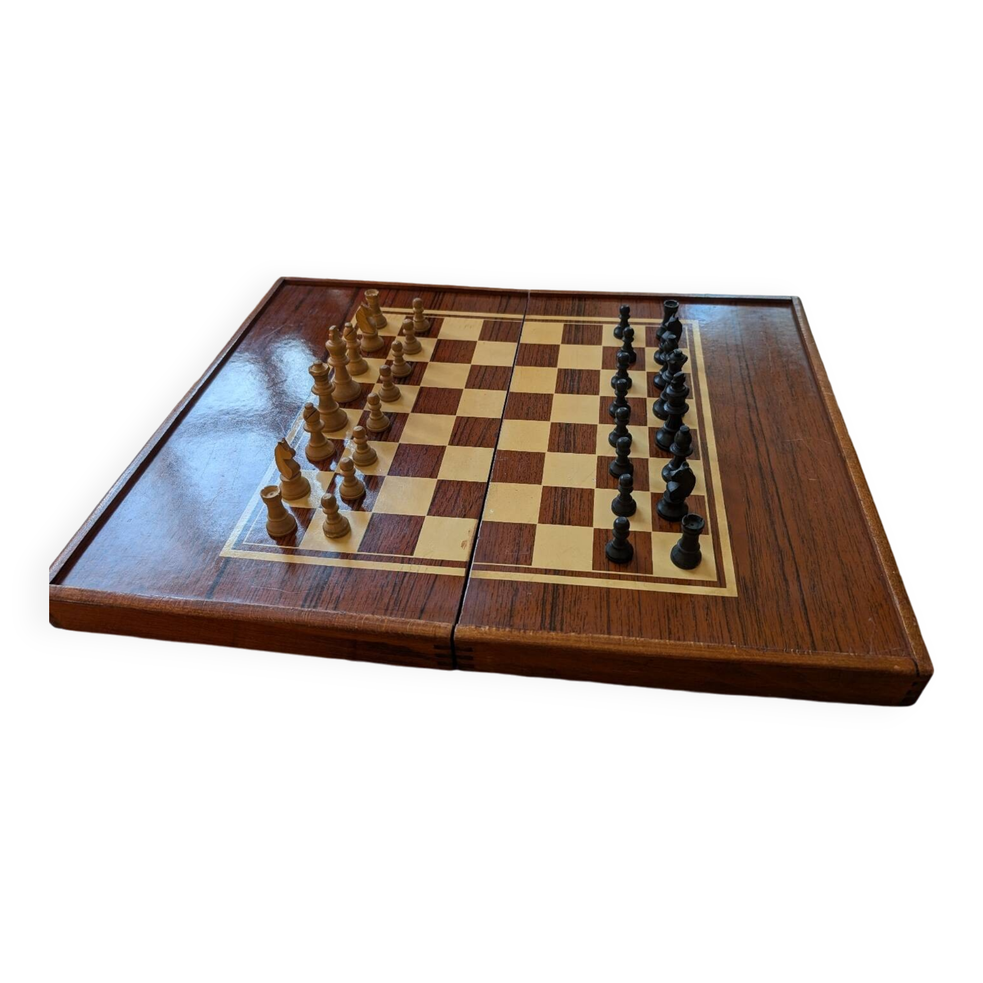 Chess and backgammon game box