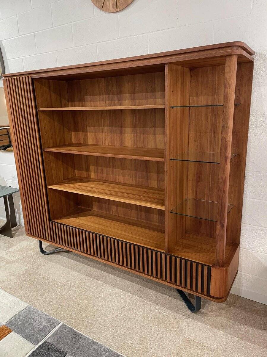 Wooden and Metal Bookcase