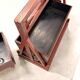 Chinese wedding chest, lacquered wood, hand-painted decoration
