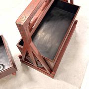 Coffre de mariage chinois, bois laqué, décor peint à la main