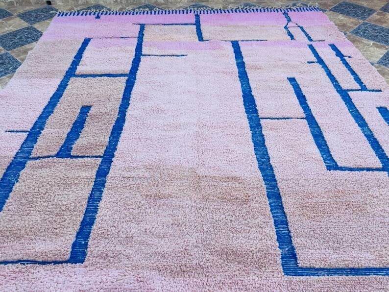 Pink Beni Ourine rug 300cm x 400cm