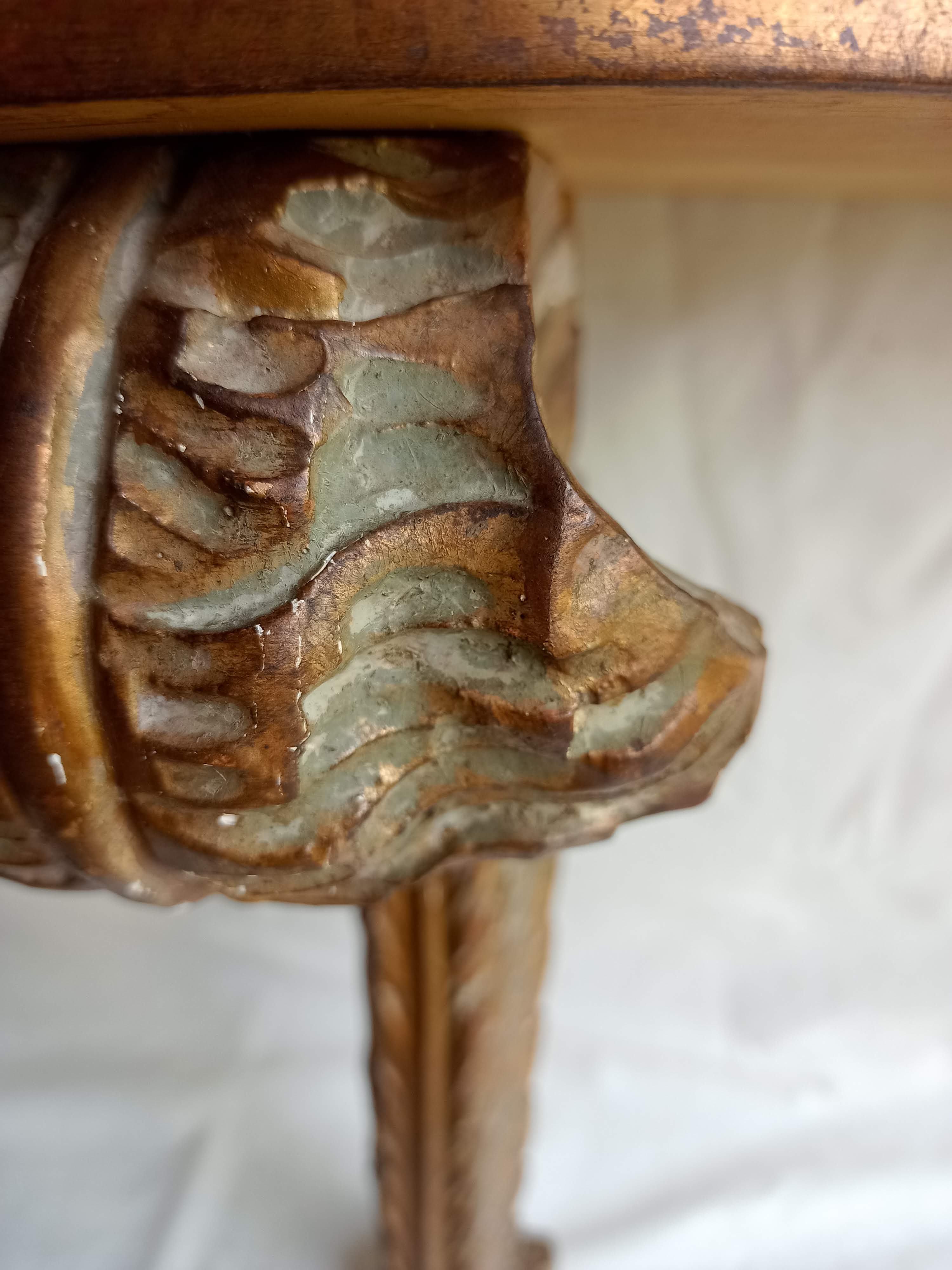 Carved gilded wooden console