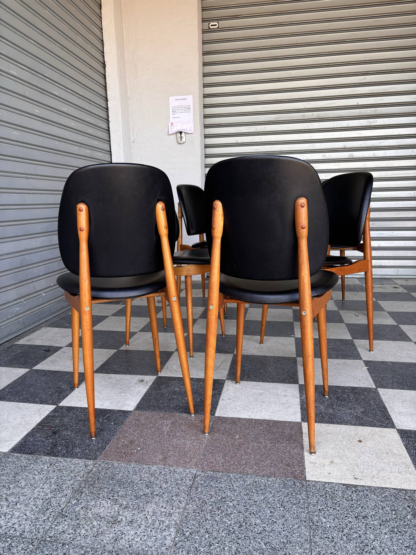 Set of 6 Pegase Baumann chairs
