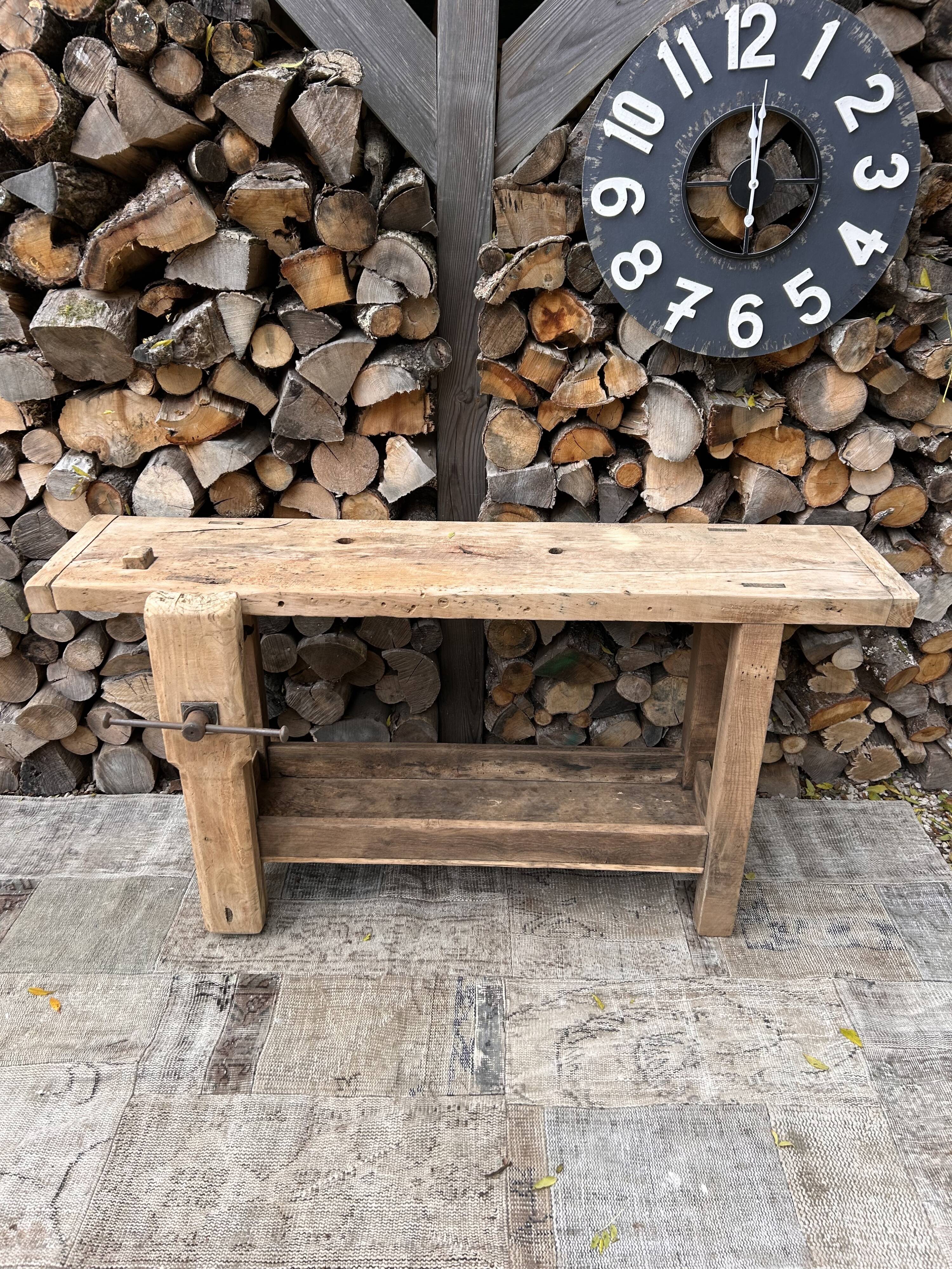 Renovated carpenter's workbench