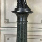Serpentine Marble Fluted Column, Circa 1880
