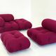 Canapé modulable Camaleonda Bordeaux par Mario Bellini pour B&B Italia