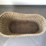 Wicker pram on wheels