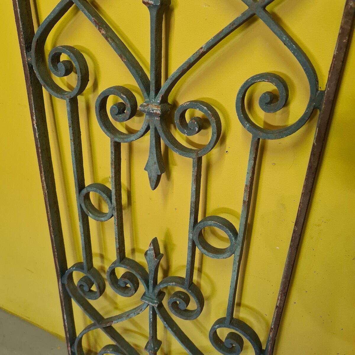 Antique Classical French Cast Iron Door Fence, from around 1900.