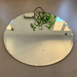 Old beveled round mirror 60cm