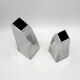 Pair of "Space Age" vases in aluminium cast – 1980s