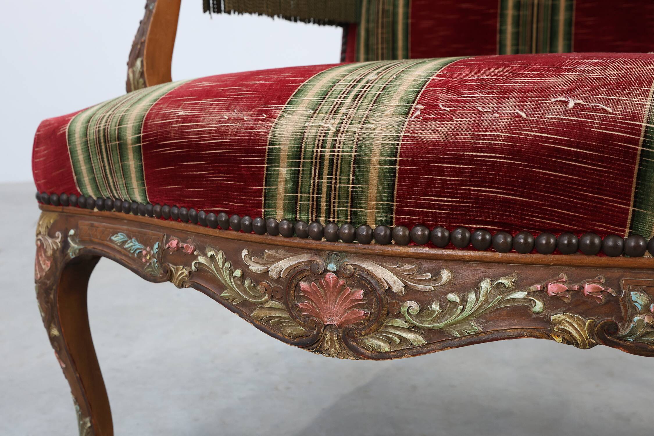 Fauteuil en chêne Louis XIV, France, 19e siècle