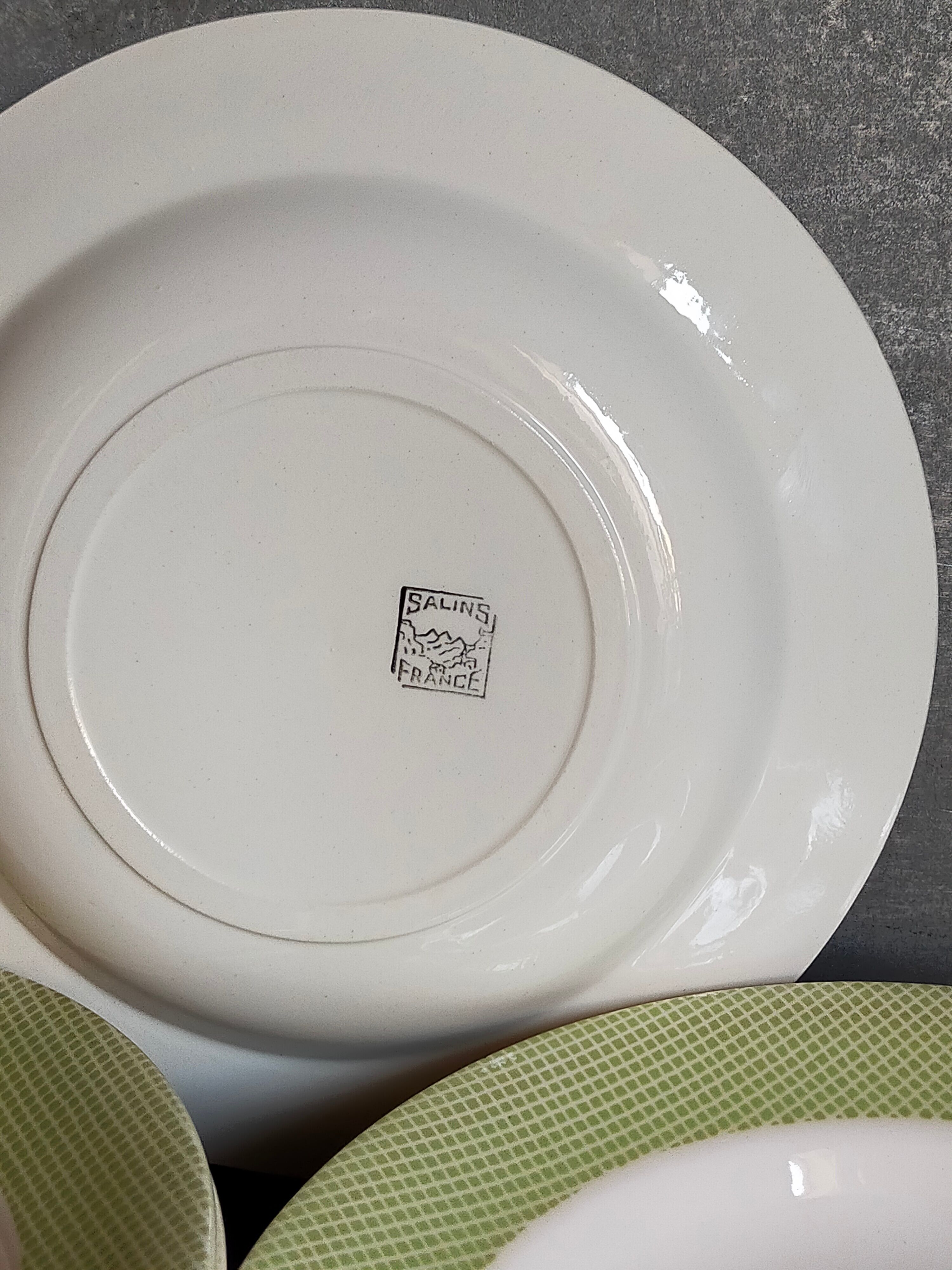 Eight earthenware plates from salins 50s