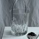 Small glass ice bucket with ladle H13.5