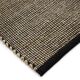 Tapis en jute et coton noir 190 x 290 cm
