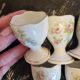 Lot of 5 vintage porcelain egg cups.