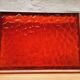 Plateau art deco verre rouge